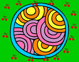 Dibujo Mandala circular pintado por Paoh07