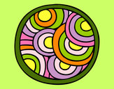 Dibujo Mandala circular pintado por schirley