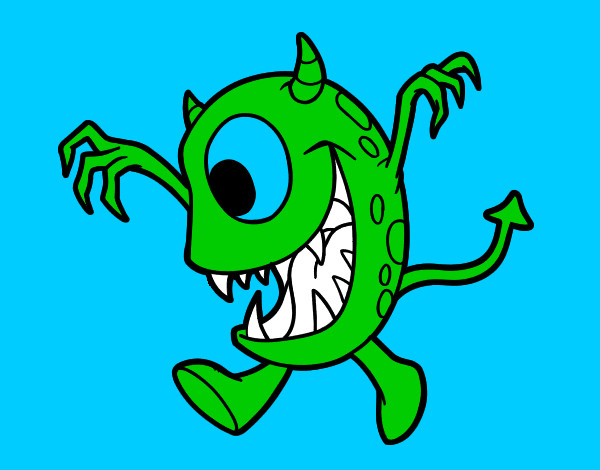 Dibujo Monstruo con un ojo pintado por melicastro