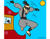 Dibujo Ninja II pintado por saulin23