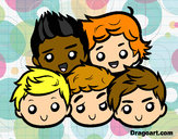 Dibujo One Direction 2 pintado por Mirene456