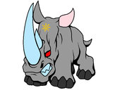 Dibujo Rinoceronte II pintado por hubercito