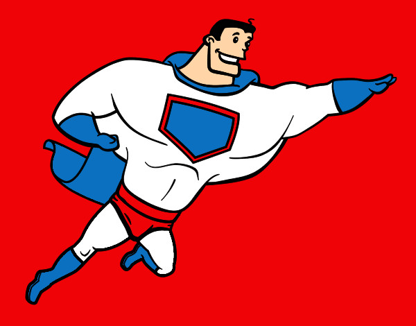 Dibujo Superhéroe grande pintado por METV