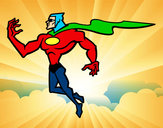Dibujo Superhéroe poderoso pintado por ADRIANA24