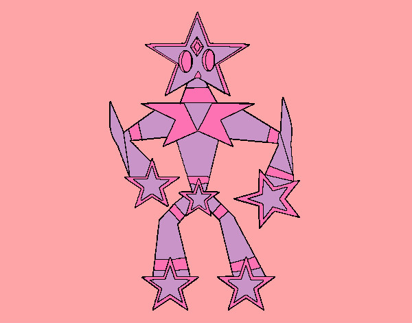 Dibujo Transformer estrella pintado por spaik