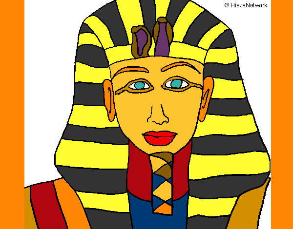 Dibujo Tutankamon pintado por mastinalfa