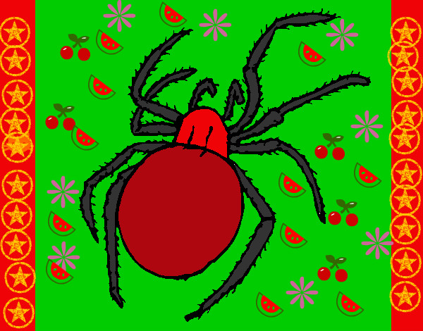 Dibujo Araña venenosa pintado por saritamu