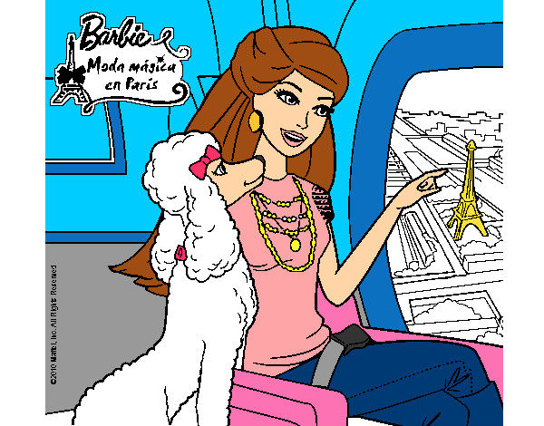 Dibujo Barbie llega a París pintado por neko-chan1