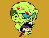 Dibujo Cabeza de zombi pintado por pigne