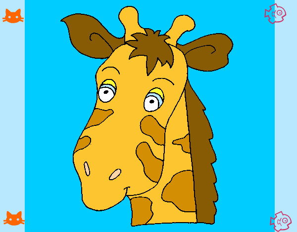 Dibujo Cara de jirafa pintado por Camitini