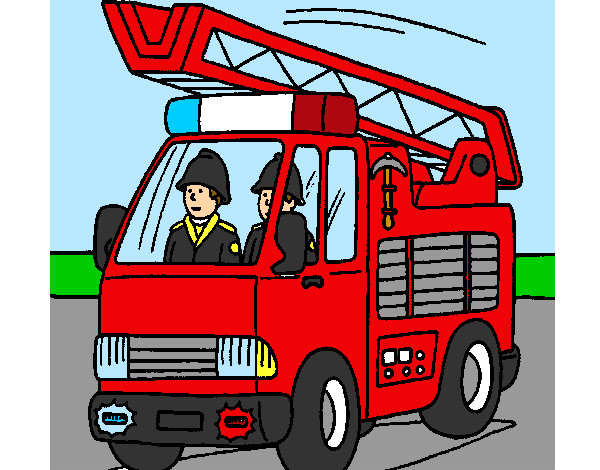 Dibujo Coche de Bomberos pintado por slender