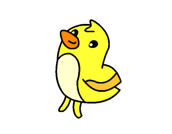 Dibujo Dibu el pollito pintado por alesita08