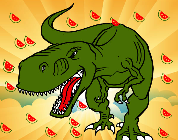 Dibujo Dinosaurio enfadado pintado por zandy14