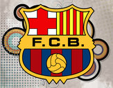 Dibujo Escudo del F.C. Barcelona pintado por pigne