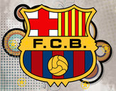 Dibujo Escudo del F.C. Barcelona pintado por Tiffannny