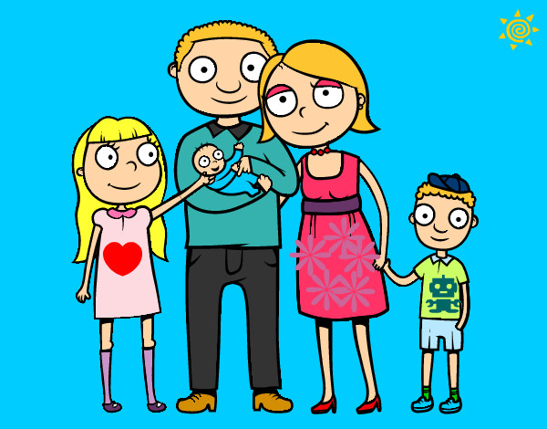 Dibujo Familia unida pintado por Camitini