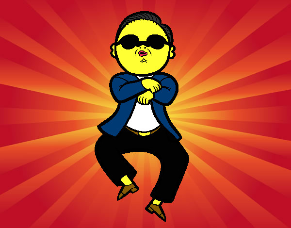 Dibujo Gangnam Style pintado por Manuxanero