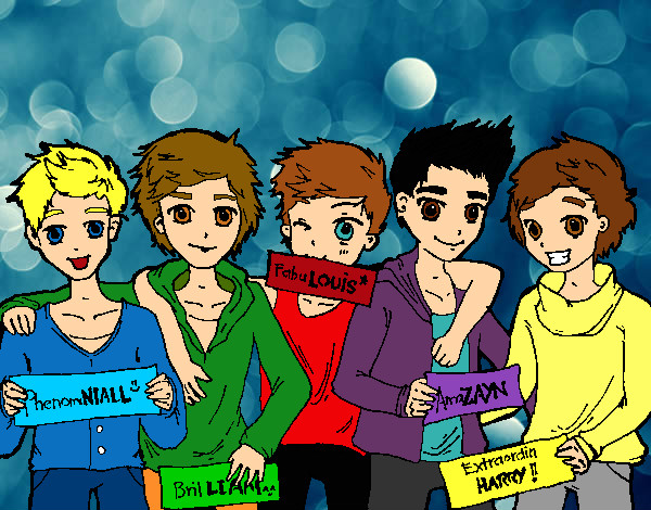 Dibujo Los chicos de One Direction pintado por neko-chan1
