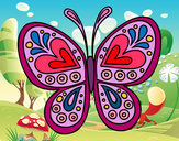 Dibujo Mandala mariposa pintado por DiamondIre