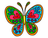 Dibujo Mandala mariposa pintado por pirincess