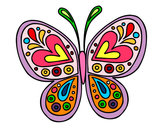 Dibujo Mandala mariposa pintado por violet42