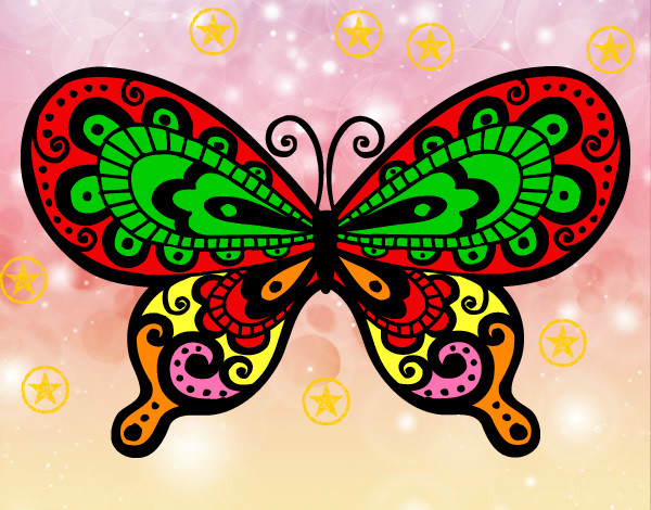 Dibujo Mariposa bonita pintado por saritamu
