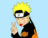 Dibujo Naruto sacando lengua pintado por AurynersJB