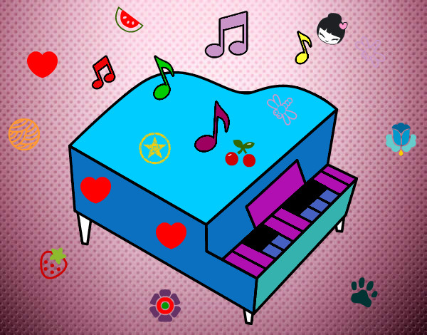 Dibujo Piano de cola pintado por kamila2751