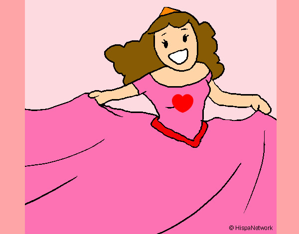 Dibujo Princesa feliz pintado por Camitini