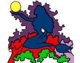 Dibujo Silueta de sirena pintado por mechi72