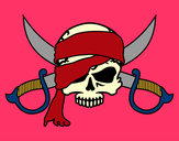 Dibujo Símbolo pirata pintado por pigne