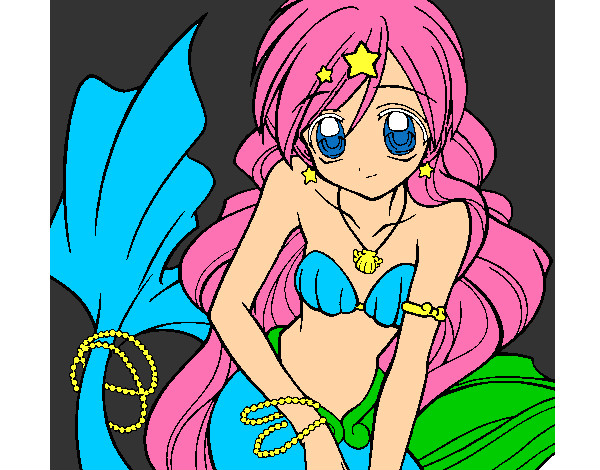 Dibujo Sirena 3 pintado por CamilaM