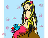 Dibujo Sirena con caracola pintado por DianaLinda