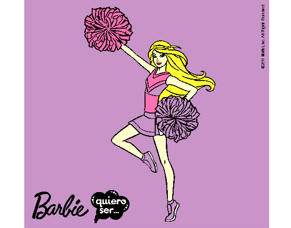 Dibujo Barbie animadora pintado por dianagpe