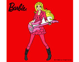 Dibujo Barbie guitarrista pintado por rocioooooo