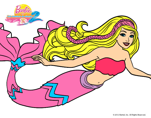 Dibujo Barbie sirena pintado por jgfjgjf