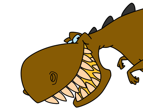 Dibujo Dinosaurio de dientes afilados pintado por santiago13