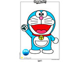 Dibujo Doraemon pintado por minium 