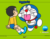 Dibujo Doraemon y Nobita pintado por IrisRammus