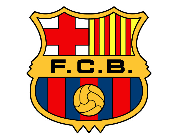 Dibujo Escudo del F.C. Barcelona pintado por minium 