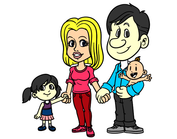 Dibujo Familia feliz pintado por melanie-22