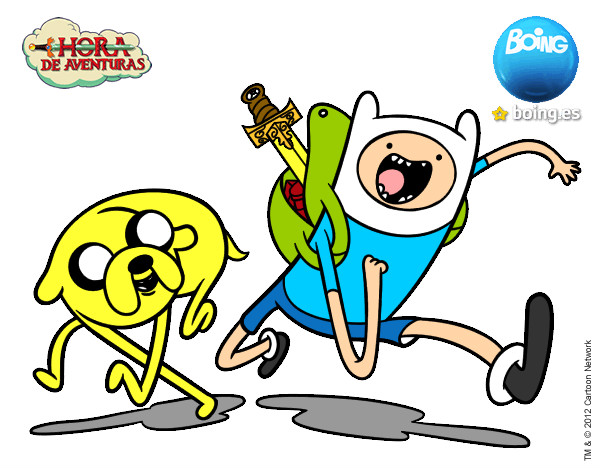 Dibujo Finn y Jake pintado por blaster