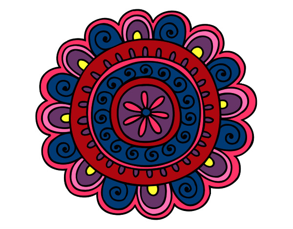 Dibujo Mandala alegre pintado por nansamick