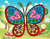Dibujo Mandala mariposa pintado por jorge312