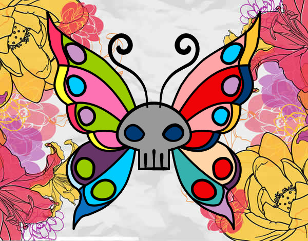 Dibujo Mariposa Emo pintado por evichi