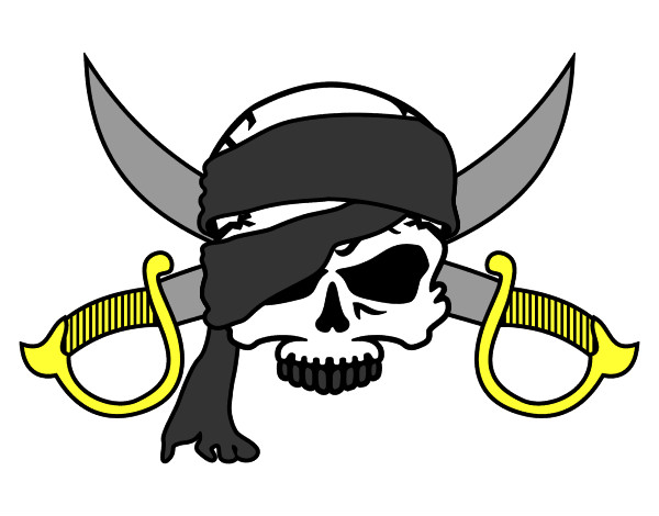 Dibujo Símbolo pirata pintado por yeraymoya
