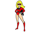 Dibujo Superheroina pintado por camila921