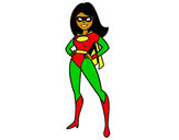 Dibujo Superheroina pintado por Jp3334