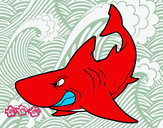 Dibujo Tiburón enfadado pintado por jorge312