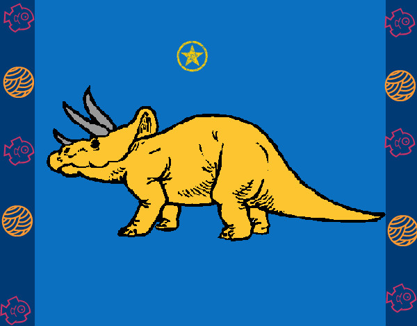 Dibujo Triceratops pintado por julymate
